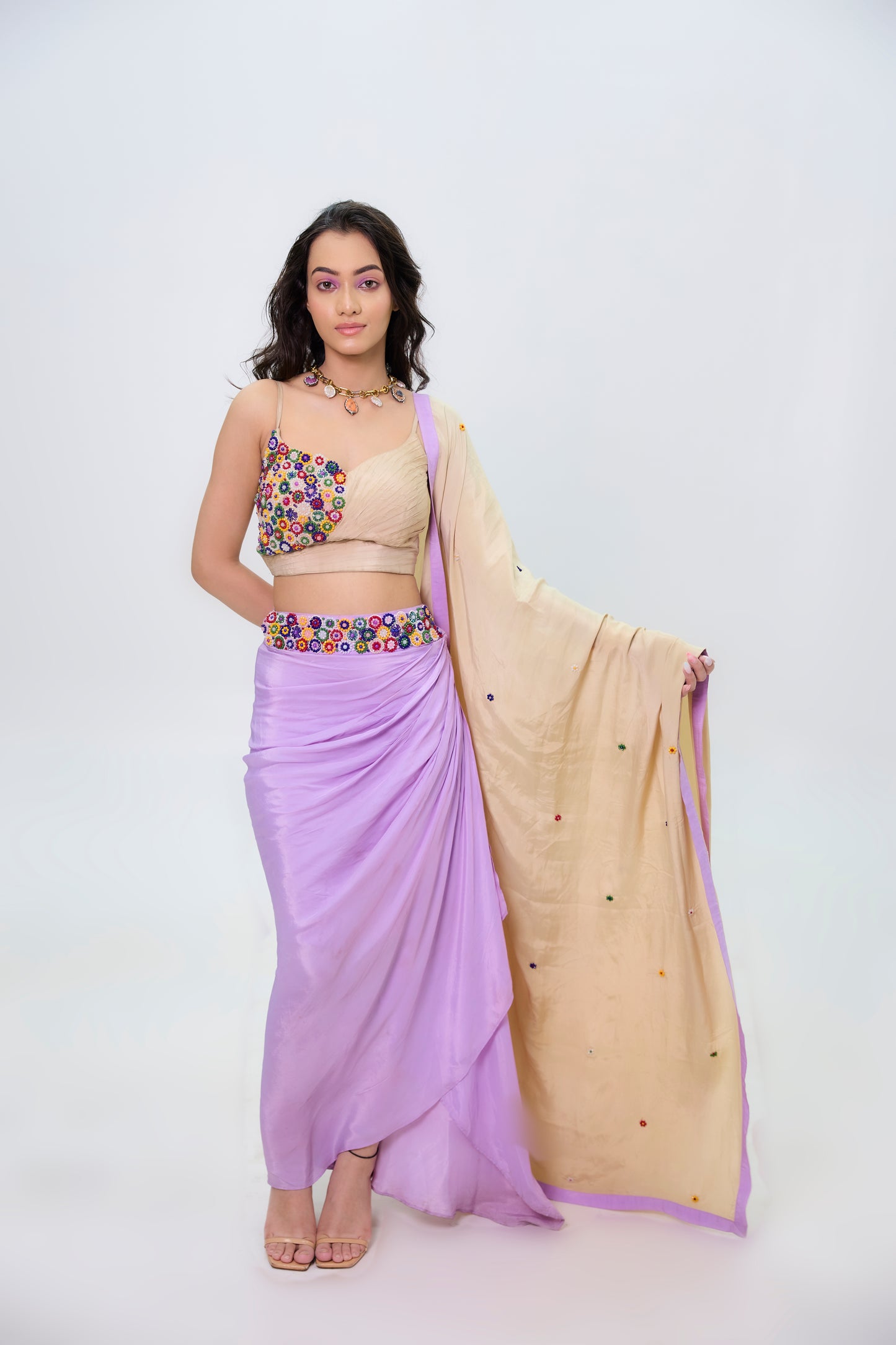 Lavender Lusture drape set
