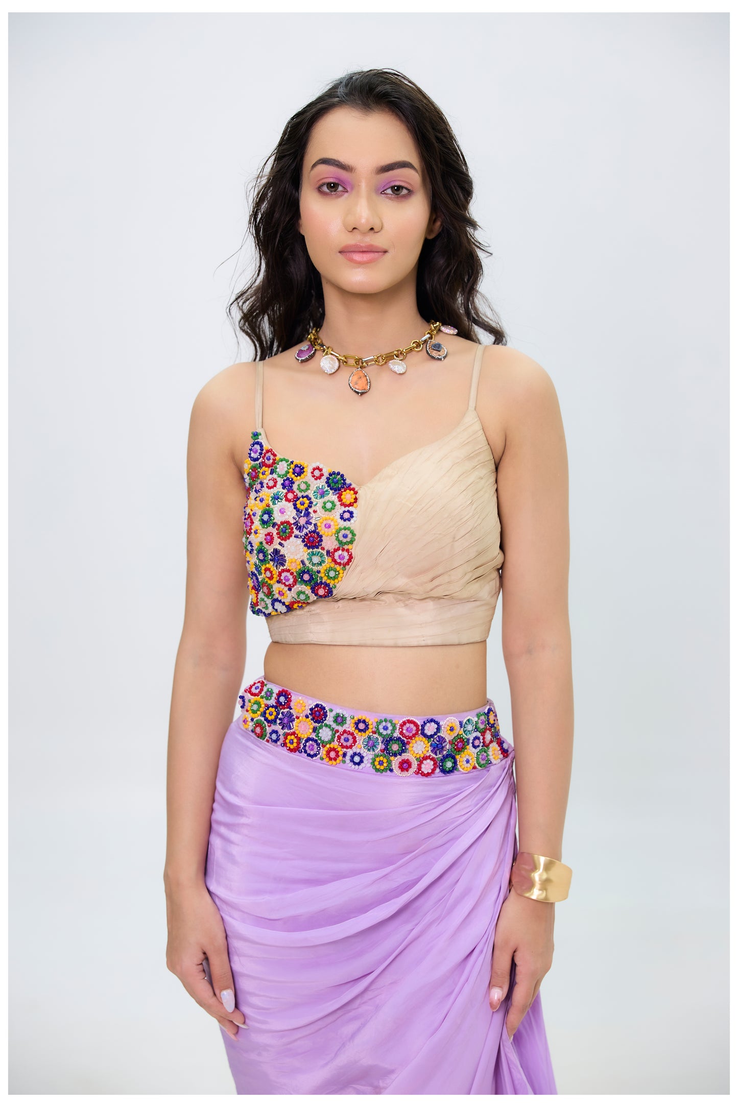 Lavender Lusture drape set